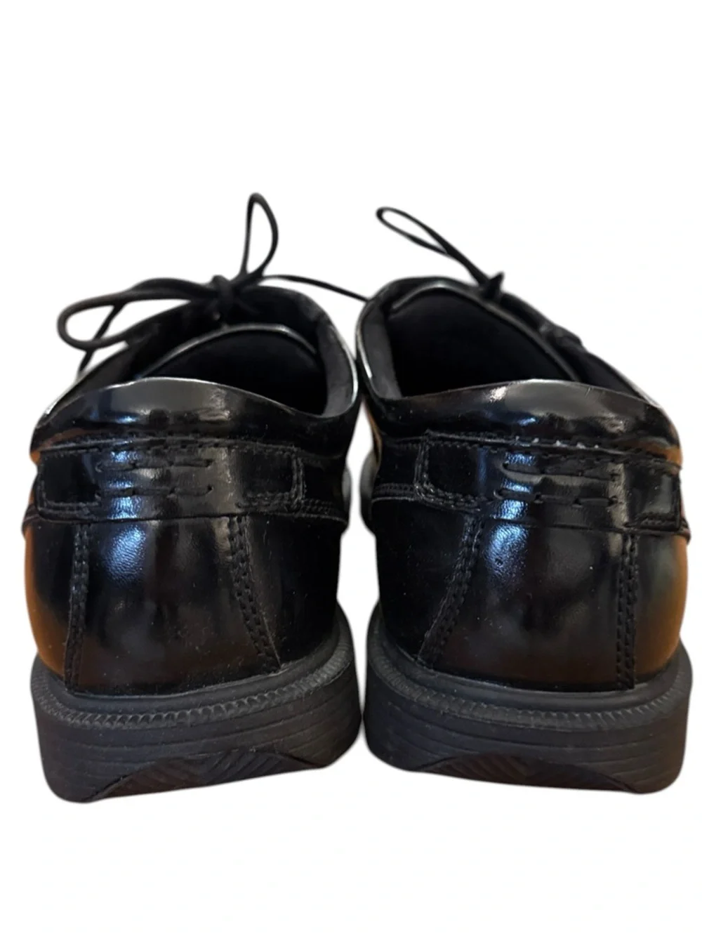 Nunn Bush Kore Comfort Black Patent Leather Oxford Shoes Slip Resistant 11M Work